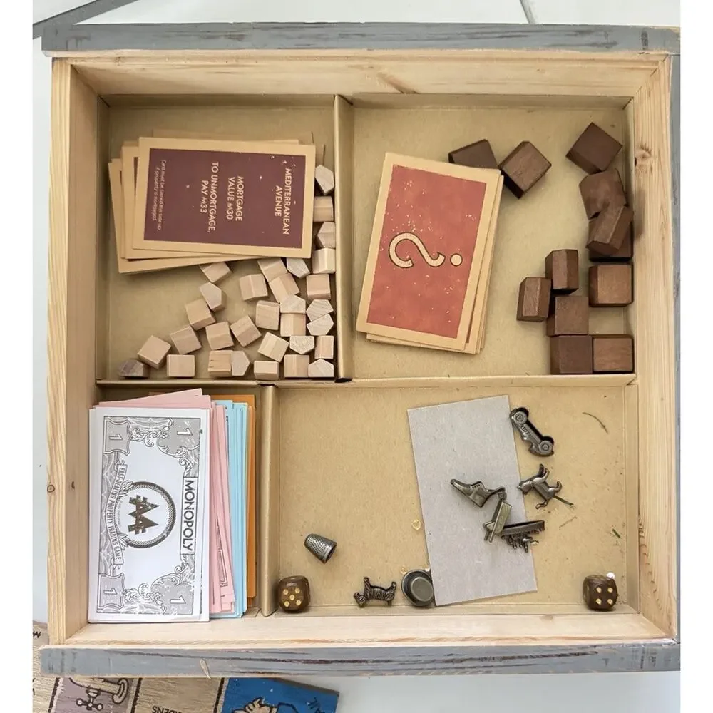 Monopoly Rustic Wood Series Wooden Board Game Classic Game Limited